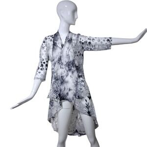 Aria A Women's Medium‎ Mesh Cardigan Sheer Duster Whimsygoth Fairygrunge Coverup